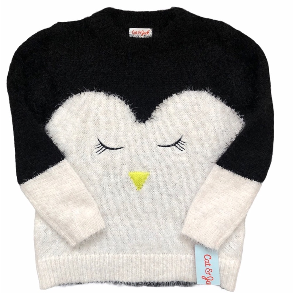 Cat & Jack Girls Penguin Sweater (NWT)